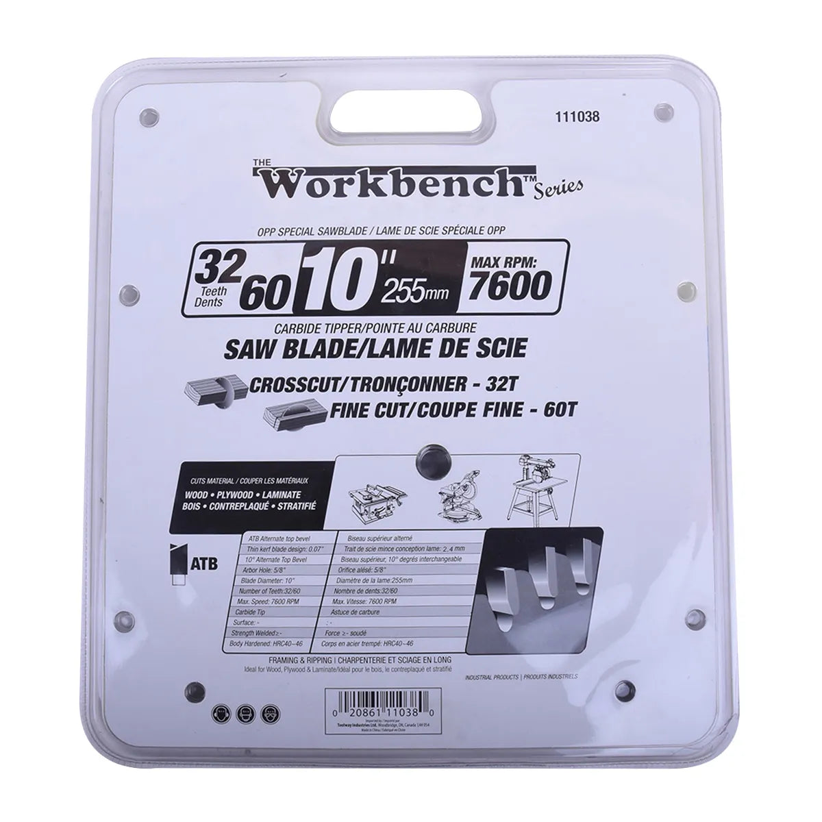 XPRS - Ensemble de 2 lames de scie 10" 32 dents et 60 dents