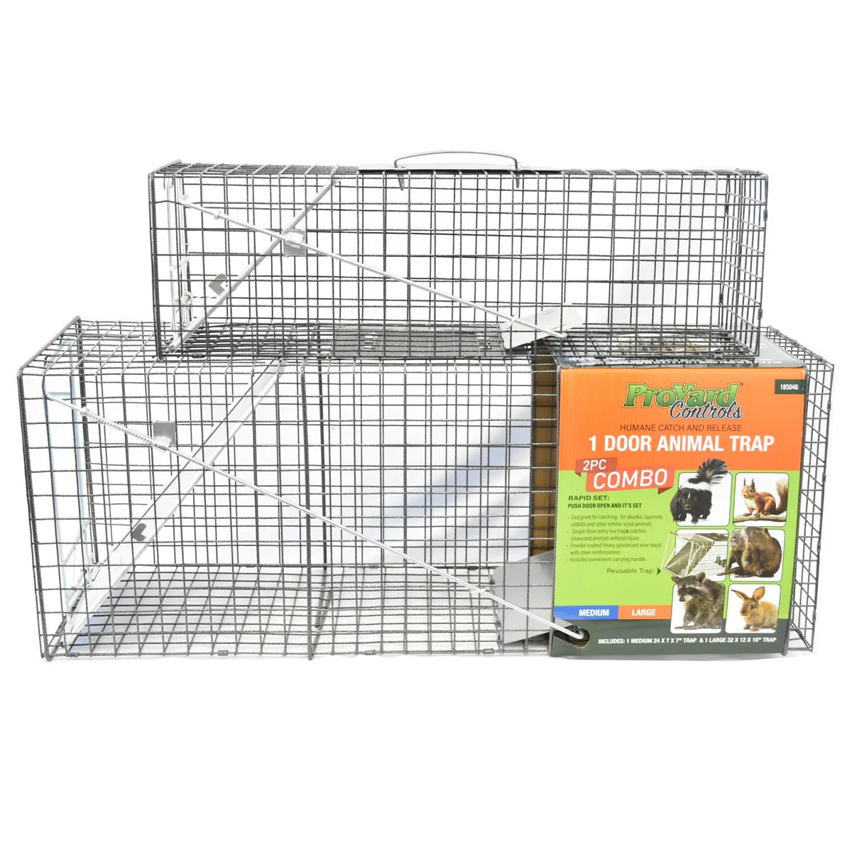 XPRS - Ensemble de 2 pièges à animaux à 1 porte