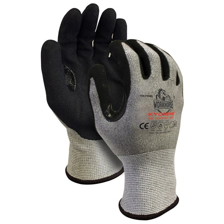 XPRS - Gants anti-coupures WORKHORSE® x Kyorene®, niveau de protection A3, gris, taille S, vendus par paire