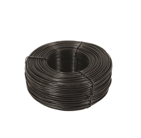 Broche (en rouleau) en métal noir, idéale pour attacher et fixer divers matériaux en jardinage ou bricolage.