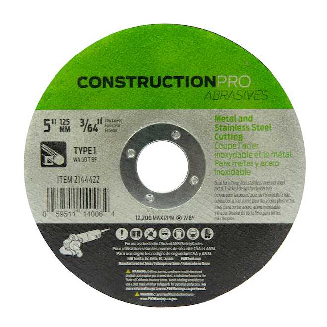 XPRS - Lame abrasive Construction Pro à bord aminci pour métal 3/64 x 5 po