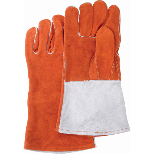 Gants de soudage de première qualité ComfoflexMC, Cuir de vache refendu, Taille Grand - 610-0328