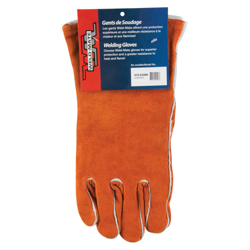 Gants de soudage de première qualité ComfoflexMC, Cuir de vache refendu, Taille Grand - 610-0328R