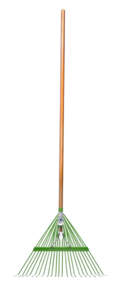 XPRS - Râteau à gazon et à feuilles 24 dents, manche en bois 54 po