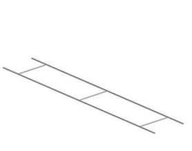 Dessin d'un renfort de joint de maçonnerie de type échelle à traverses droites