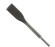 Ciseau plat SDS-plus pour marteau perforateur, en acier trempé, conçu pour le burinage de béton, de maçonnerie ou de revêtements.