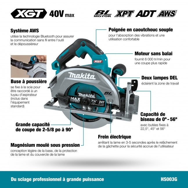XPRS - Scie circulaire 7 1/4' XGT HS003GZ