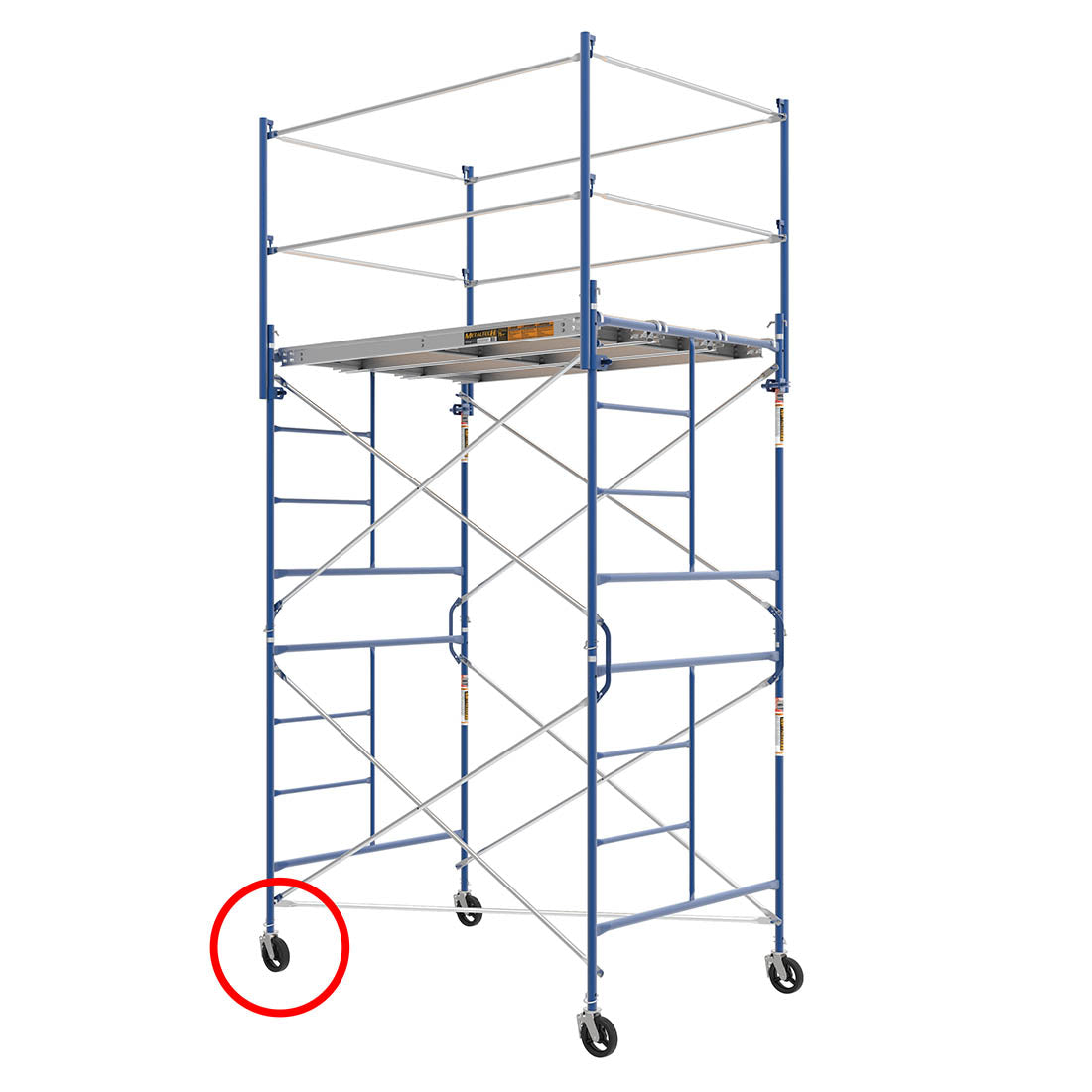 XPRS - Roue pivotante d'échafaudage Metaltech de 8 pouces (unité)
