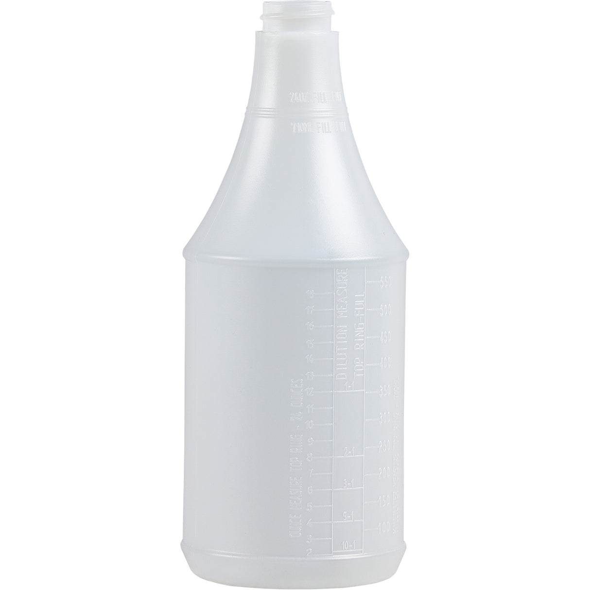 Bouteille de pulvérisation graduée 24 oz (710 ml) en plastique translucide avec repères de dilution