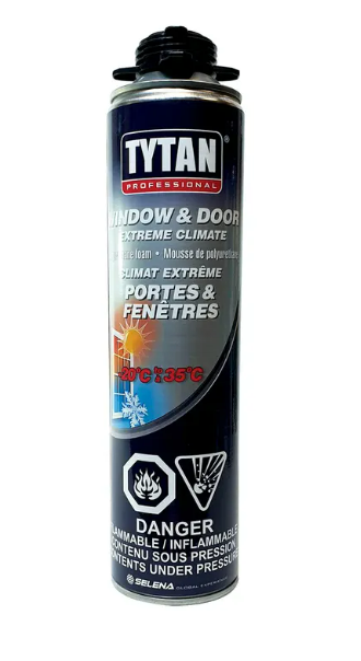 Mousse de polyuréthane Tytan pour portes et fenêtres