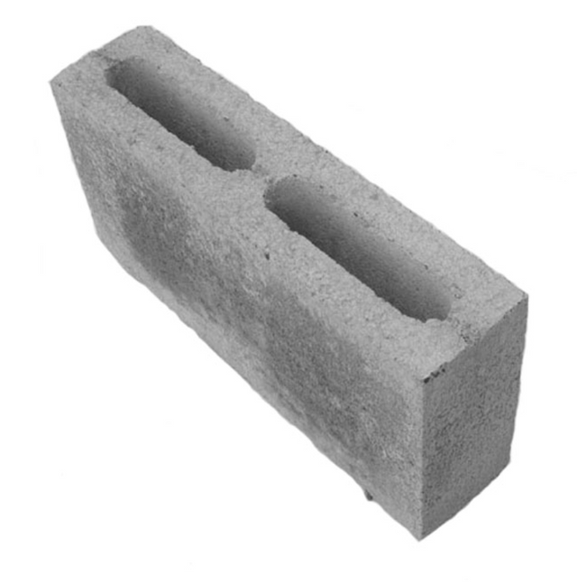 BLOC DE CIMENT CREUX 4″ X 8″ X 16 1H FEU bloc creux gris 190x90x390 mm poids 26 lbs vendu à l’unité