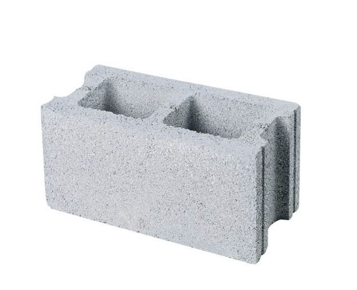 BLOC CIMENT CREUX 8″ X 8″ X 16″ 2H FEU bloc creux gris pour construction durable et résistant au feu.