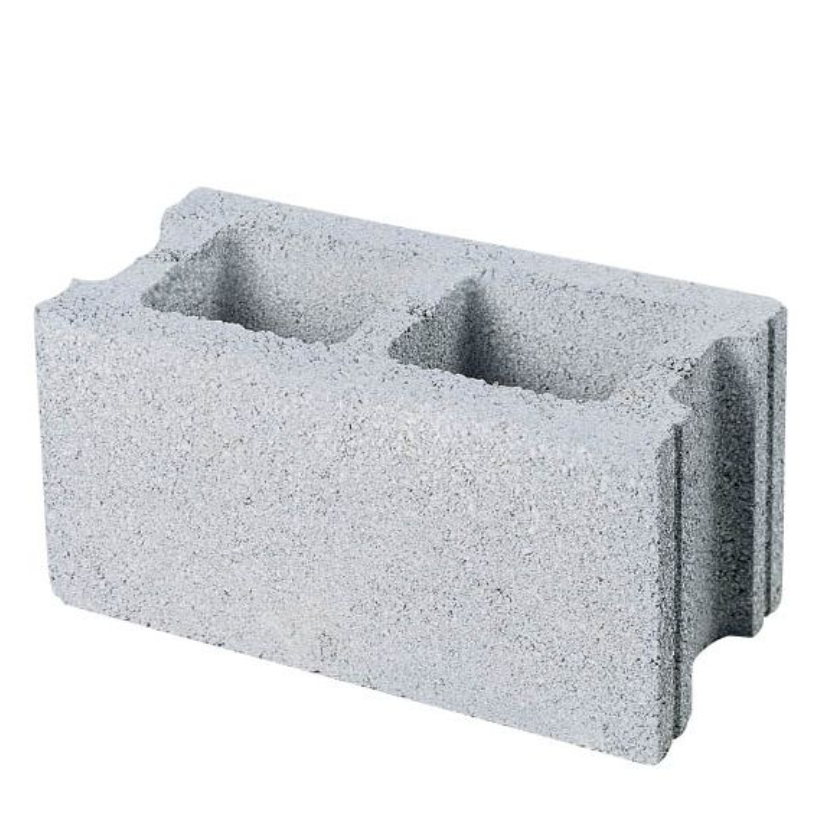 BLOC CIMENT CREUX 8″ X 8″ X 16″ 2H FEU bloc creux gris pour construction durable et résistant au feu.