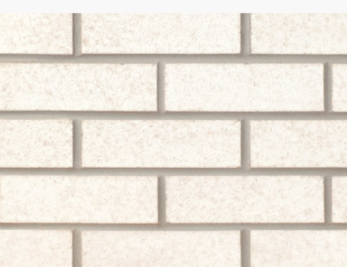 Briques Aspen White (315), mur en briques blanches lisses pour décoration intérieure moderne et élégante.