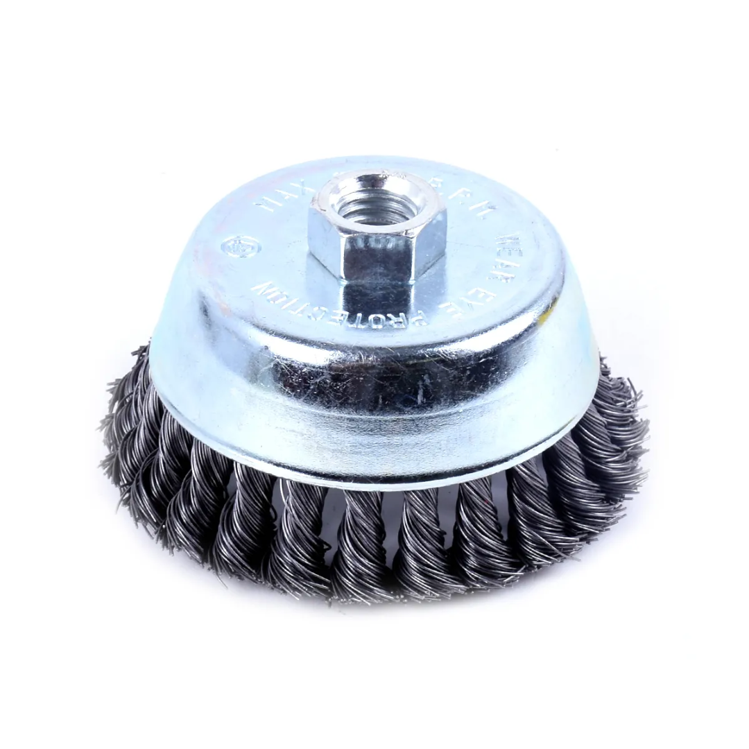 XPRS - Brosse coupelle à fils noués 4" en métal