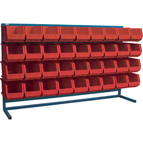 Louvered Shelving with Bins, 36 Bins, 72" W x 15" D x 40" H - CB185