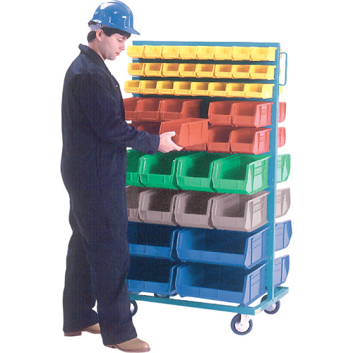 Mobile Container Racks - Double-Sided, 0 Bins, 36" W x 24" D x 67-1/2" H - CB649