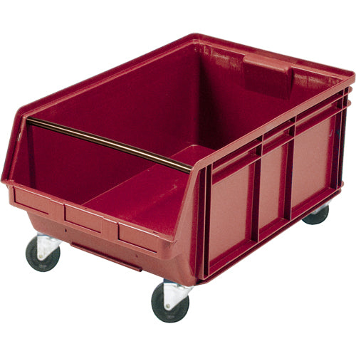 Bac géant empilable et mobile, 11-7/8" ha x 18-3/8" la x 29" p, Capacité de 150 lb, Rouge - CC448