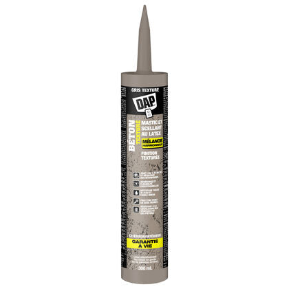 DAP textured gray concrete latex sealant cartridge, 300 mL