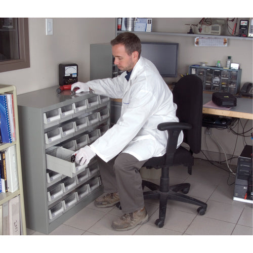 Casier robuste pour pièces KPC-HD, Acier galvanisé, 30 tiroirs, 34-3/5" x 15-7/10" x 34-3/5", Gris - CF323