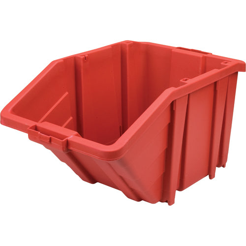 Bac géant en plastique, 15-1/2" la x 13" H x 25" p, Rouge, Capacité 200 lb - CF327