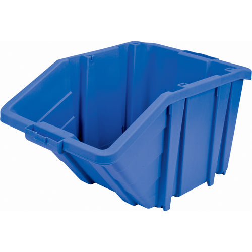 Bac géant en plastique, 15-1/2" la x 13" H x 25" p, Bleu, Capacité 200 lb - CF328
