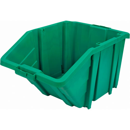 Bac géant en plastique, 15-1/2" la x 13" H x 25" p, Vert, Capacité 200 lb - CF329