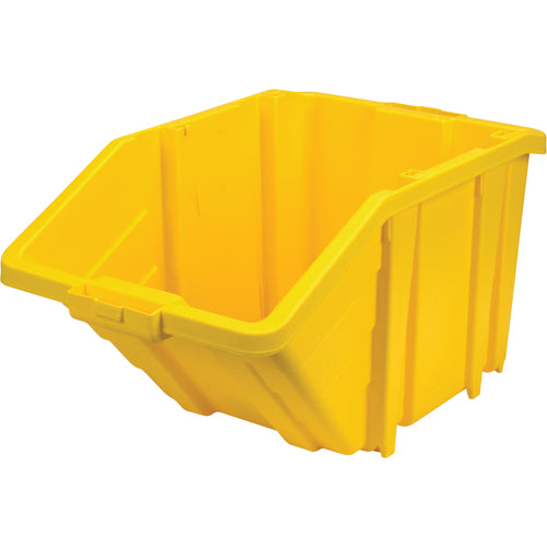 Bac géant en plastique, 15-1/2" la x 13" H x 25" p, Jaune, Capacité 200 lb - CF330