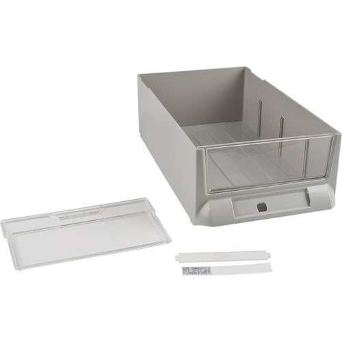 Replacement Drawer for KPC-200 Parts Cabinets, Plastic, 5-3/8" W x 9-13/16" D, 3-3/10" H, Gray - CF481