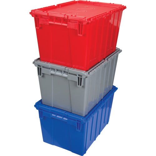 Contenant de distribution en plastique avec dessus basculant, 21,65" x 15,5" x 12,5", Rouge - CG126