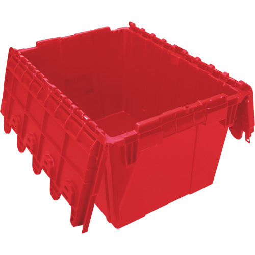 Contenant de distribution en plastique avec dessus basculant, 21,65" x 15,5" x 12,5", Rouge - CG126