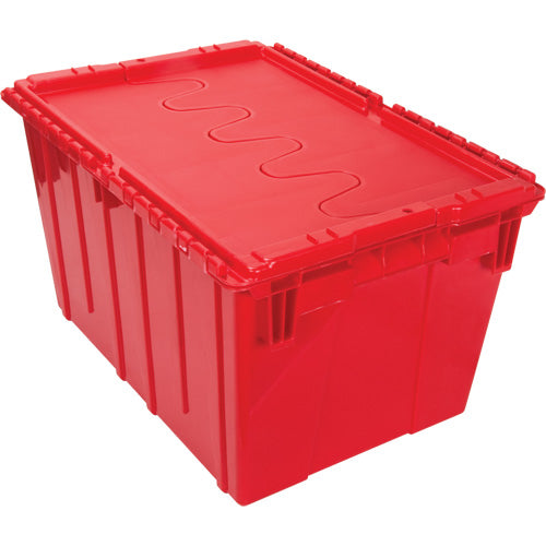 Contenant de distribution en plastique avec dessus basculant, 21,65" x 15,5" x 12,5", Rouge - CG126