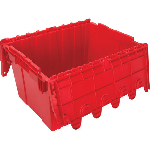 Contenant de distribution en plastique avec dessus basculant, 21,65" x 15,5" x 12,5", Rouge - CG126