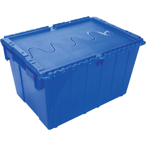 Contenant de distribution en plastique avec dessus basculant, 21,65" x 15,5" x 12,5", Bleu - CG127