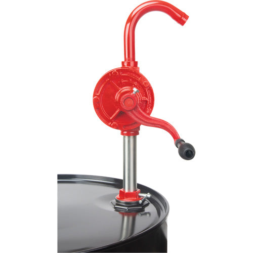 Pompe rotative pour baril, Fonte/Acier, Pour capacité 30-55 gal., 8 oz/course - DC869
