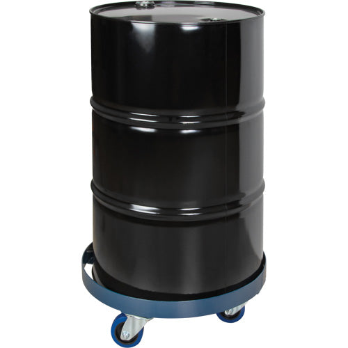 Drum Dolly, Steel, 1400 lb Capacity, 24" Diameter, Blue Rubber Wheel - DC876