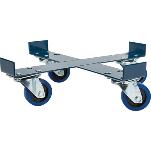 Chariot pour baril, Acier, Capacitée 1400 lb, Diamètre 24", Roue en Élastique bleu - DC877