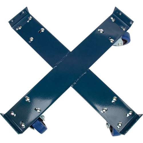 Chariot pour baril, Acier, Capacitée 1400 lb, Diamètre 24", Roue en Élastique bleu - DC877