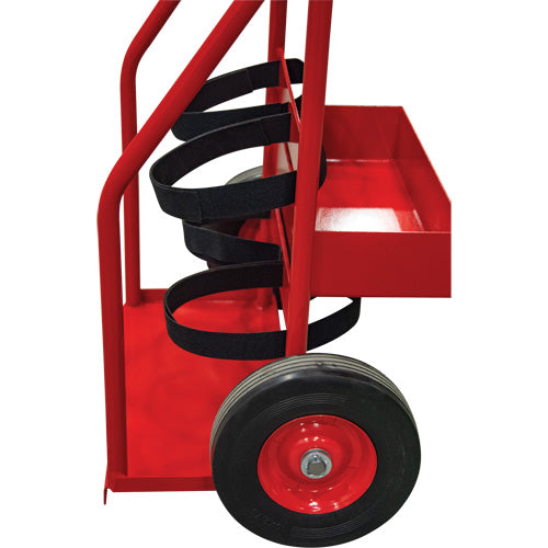 Fire Extinguisher Carts, Semi-Pneumatic Wheels, 17.75" W x 8.9" L Base, 100 lb - DC902