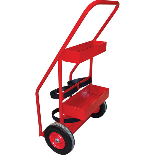 Fire Extinguisher Carts, Semi-Pneumatic Wheels, 17.75" W x 8.9" L Base, 100 lb - DC902