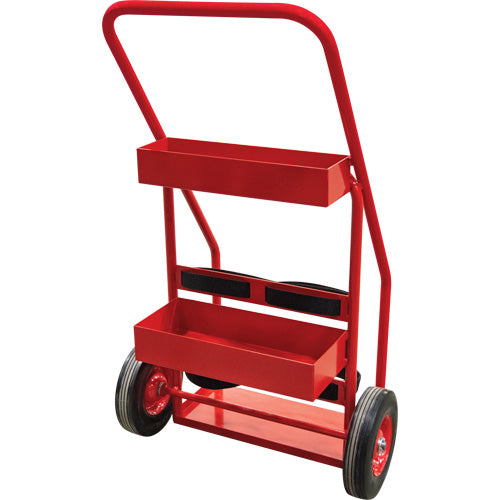 Fire Extinguisher Carts, Semi-Pneumatic Wheels, 17.75" W x 8.9" L Base, 100 lb - DC902