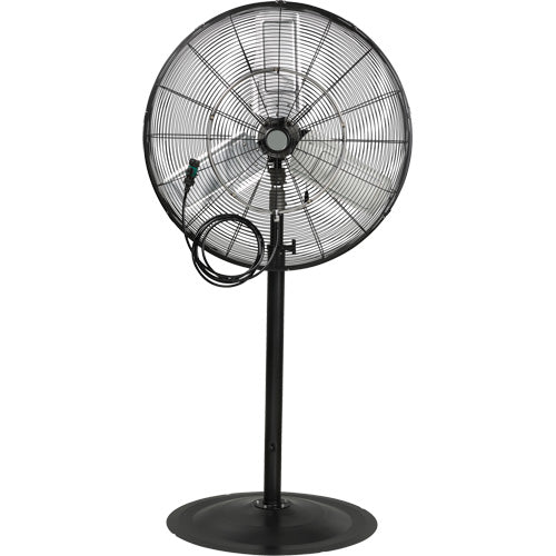Ventilateur sur socle oscillant avec vaporisation pour l'extérieur, Robuste, 3 Vitesses, Diamètre de 30" - EA829