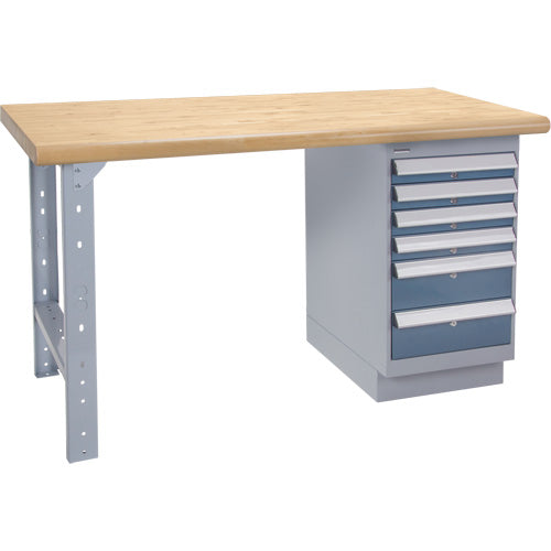 Pre-engineered workbench, 2500 lb capacity, 60" W x 30" D, 34" H - FG638
