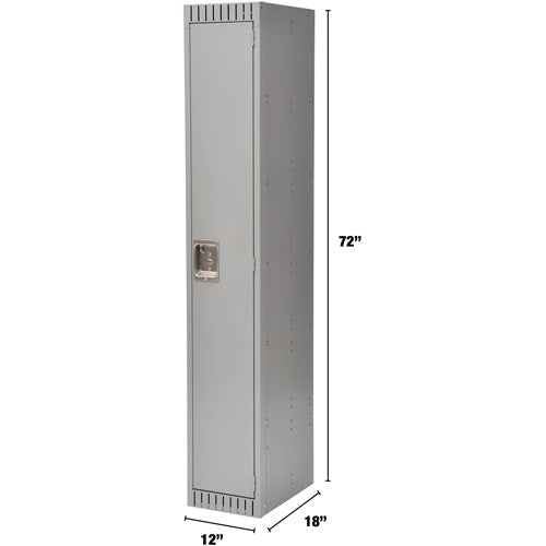 Lockers, 12" x 18" x 72", Steel, Gray, Rivet (Assembled) - FN460