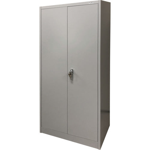 Armoire de rangement, Acier, 4 Tablettes, 66" h x 30" la x 15" P, Gris - FN425
