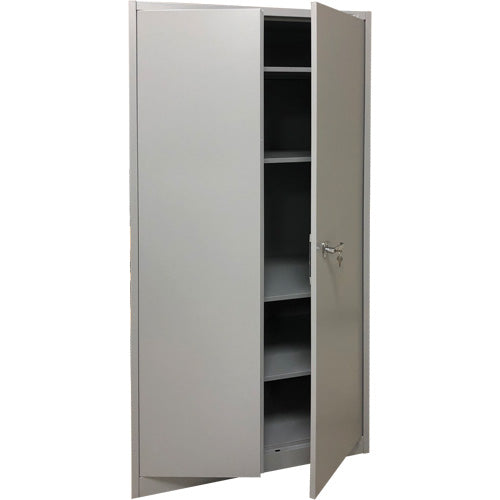 Armoire de rangement, Acier, 4 Tablettes, 78" h x 36" la x 24" P, Gris - FN426