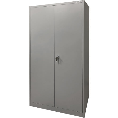 Armoire de rangement, Acier, 4 Tablettes, 78" h x 36" la x 24" P, Gris - FN426