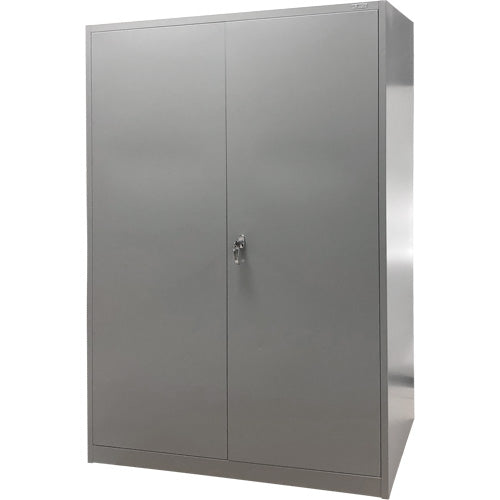 Armoire de rangement, Acier, 4 Tablettes, 78" h x 48" la x 24" P, Gris - FN427