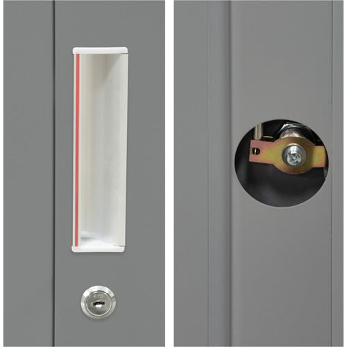 Armoire de rangement combinée, 36" la x 18" p x 72" h, Gris - FN655