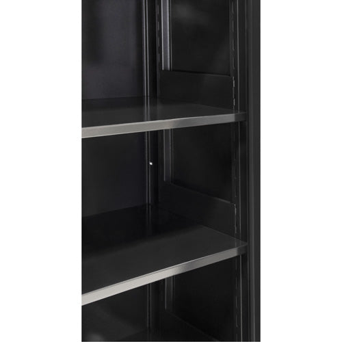 Armoire de rangement Hi-Boy, Acier, 4 Tablettes, 72" h x 36" la x 18" P, Noir - FN658